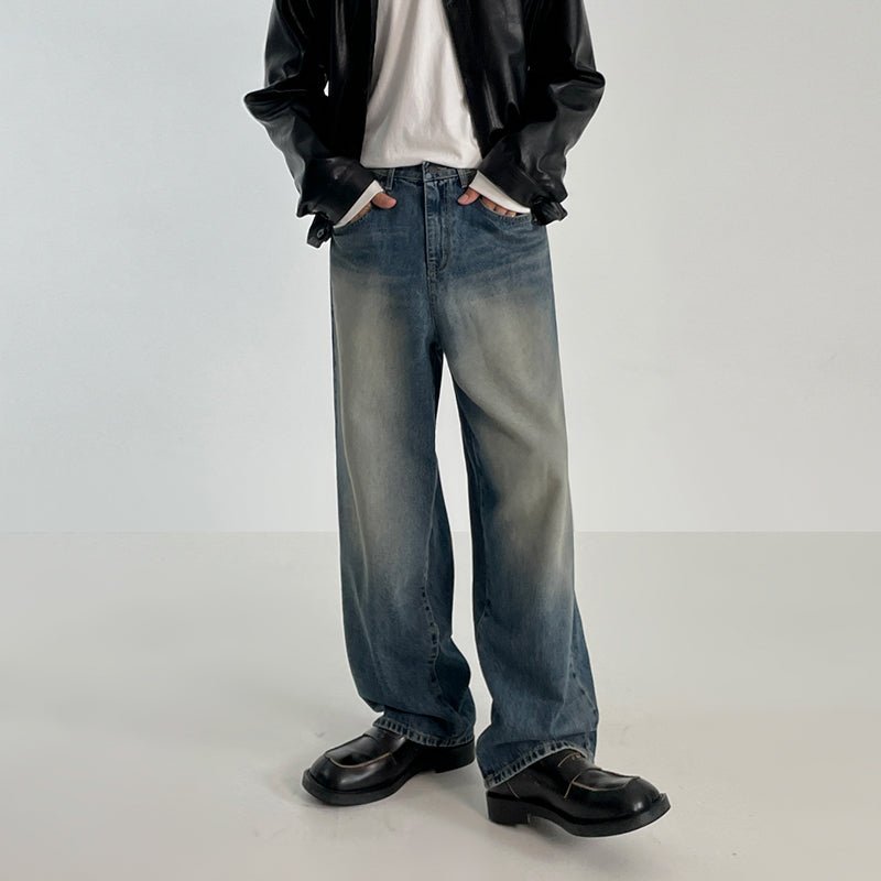 Loose wide denim pants