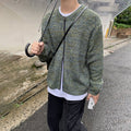 Collarless Knit Jacket