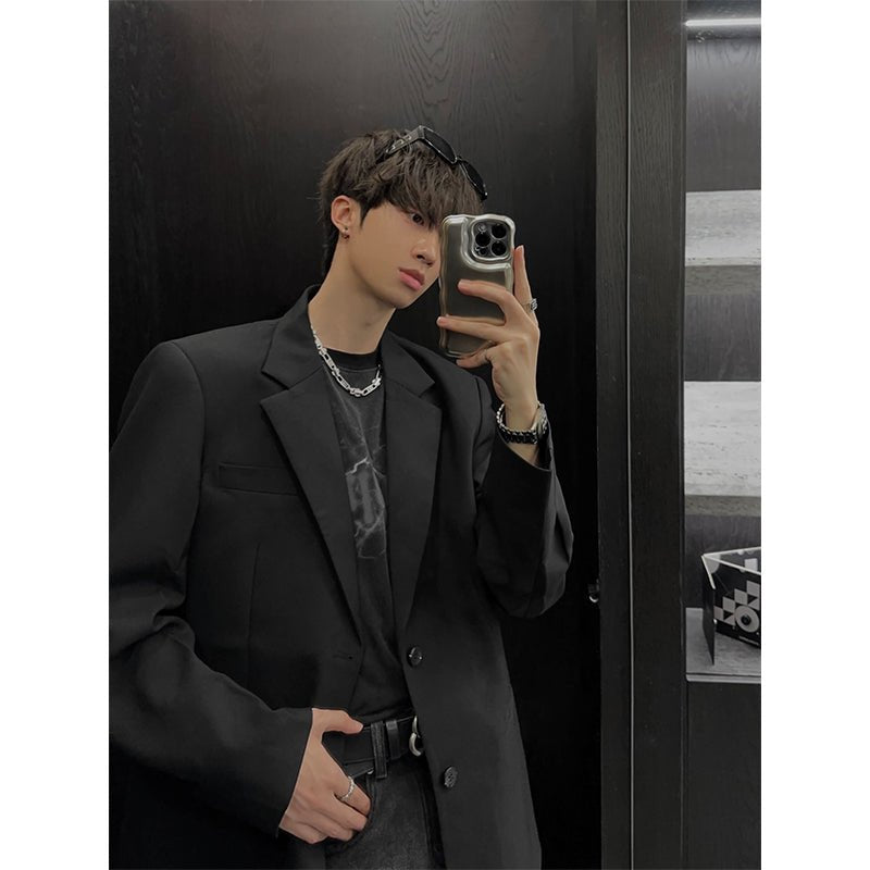 Back letter print blazer