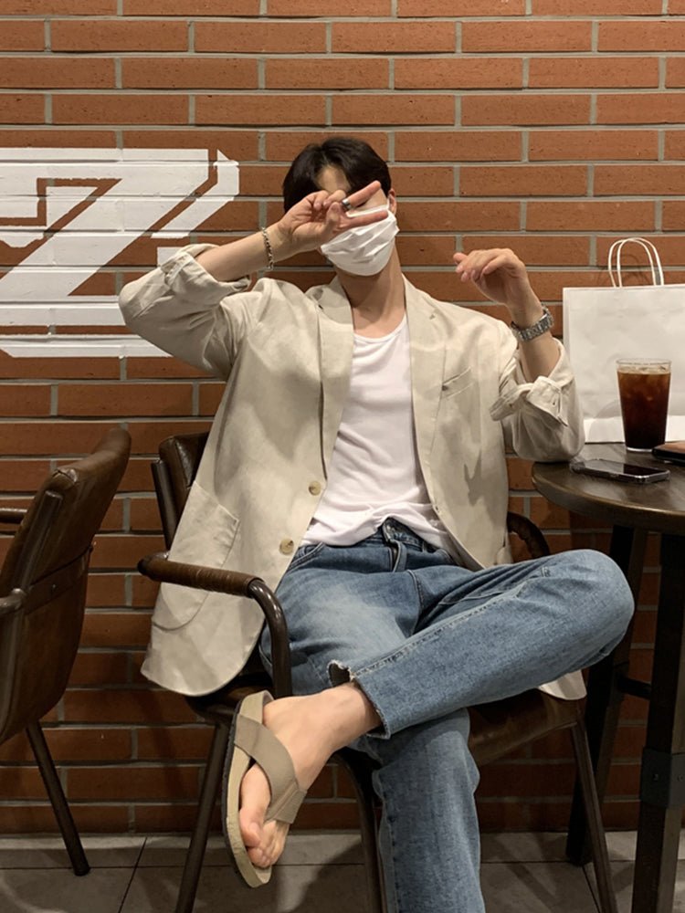 【リネン】Casual blazer jacket