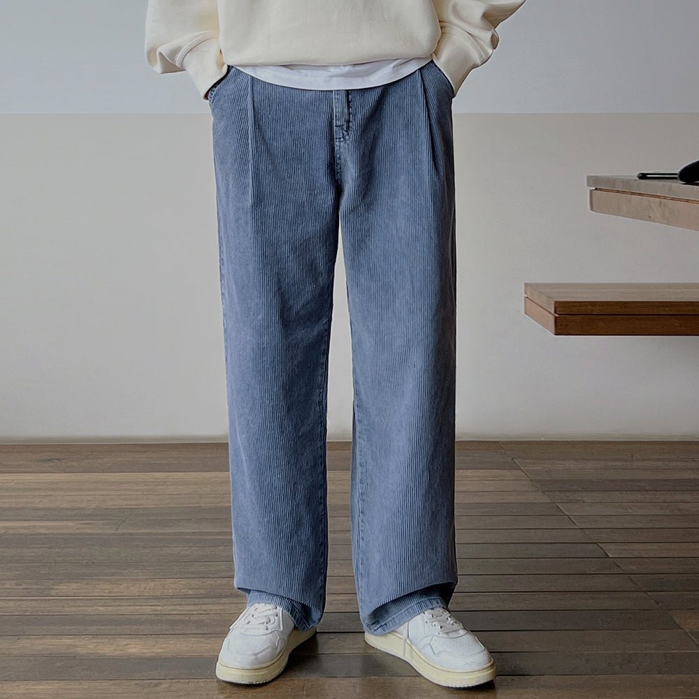 Corduroy Straight Wide Pants
