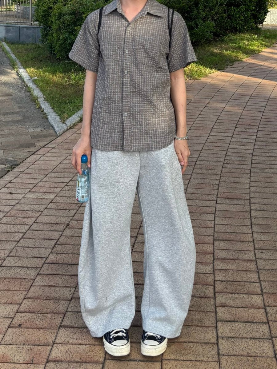 涼しいシアーサッカーチェックシャツ EN005