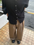 タック入りハイウエストパンツ EN007