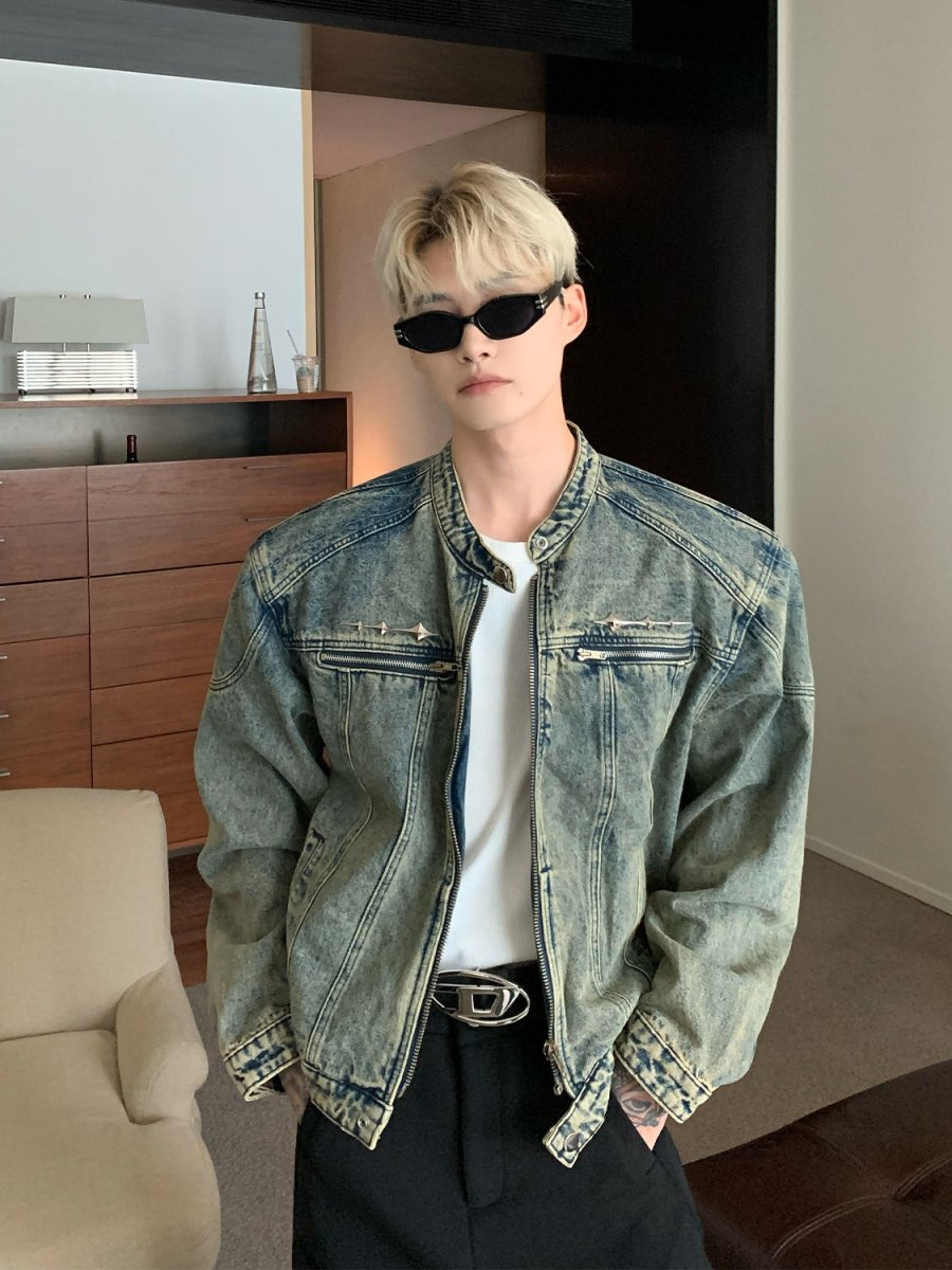 Metal denim jacket