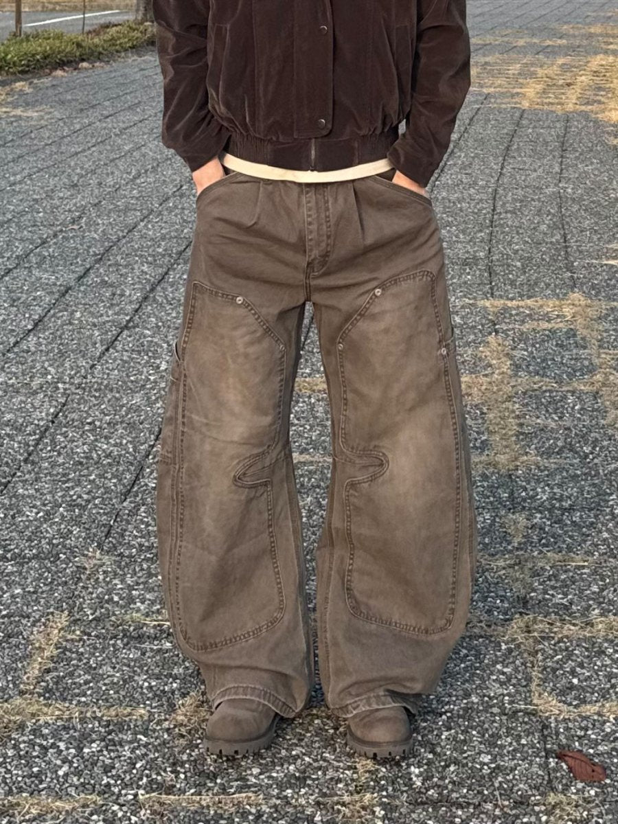 リベットカーブ ヘビーワイドワークパンツ　NS-018