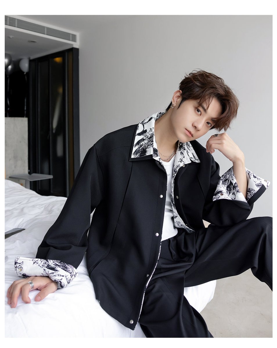 切り替えデザイン・ライトアウター / シャツジャケット