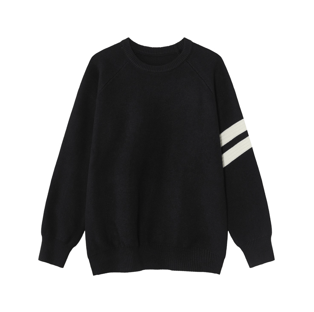 ラインスリーブミニマルクルーニット　OR4727