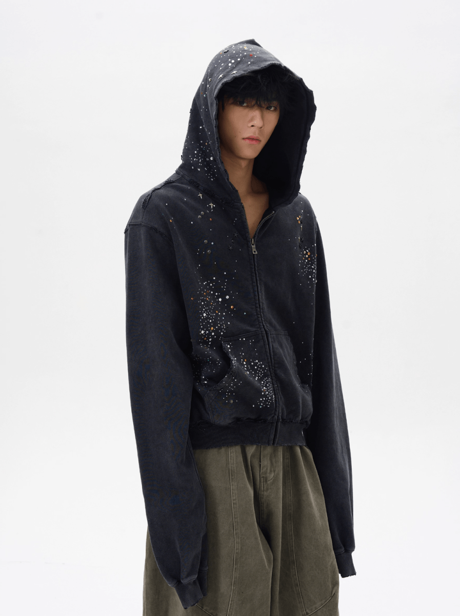 コンパクトシルエットデザインフーディ