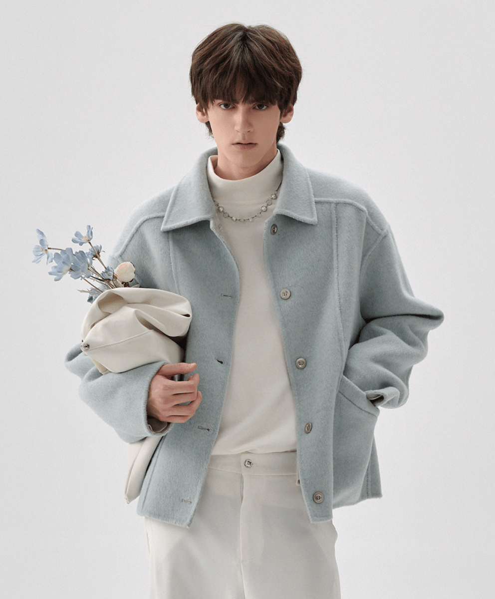 ミニマルメルトンオーバージャケット