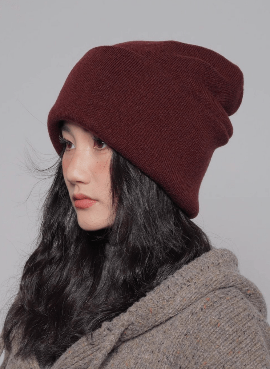 カシミヤブレンドスロウチニットビーニー　OR4891