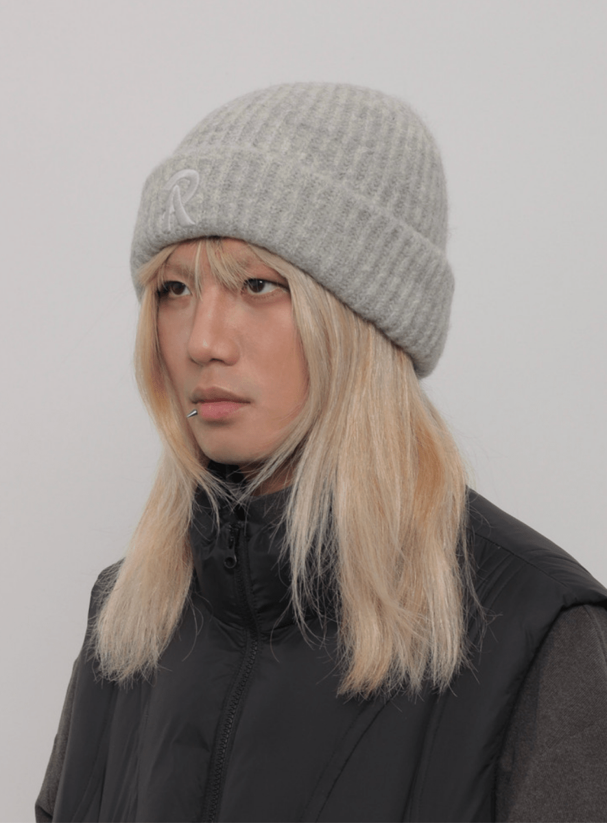 ウールブレンドボリュームニットビーニー　OR4896