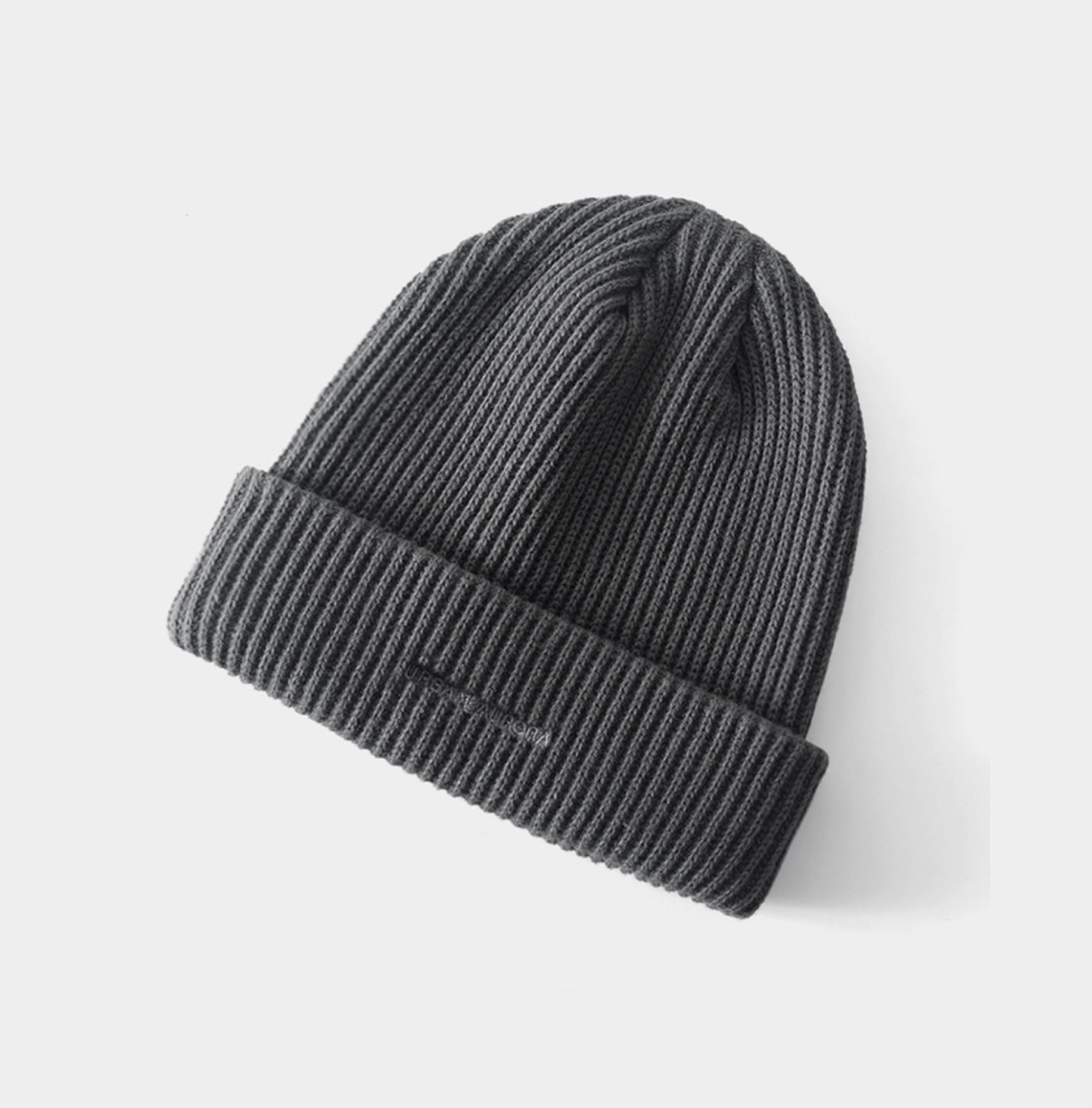 ブラックボリュームニットビーニー　OR4900