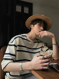 Oversized border short sleeve T-shirt