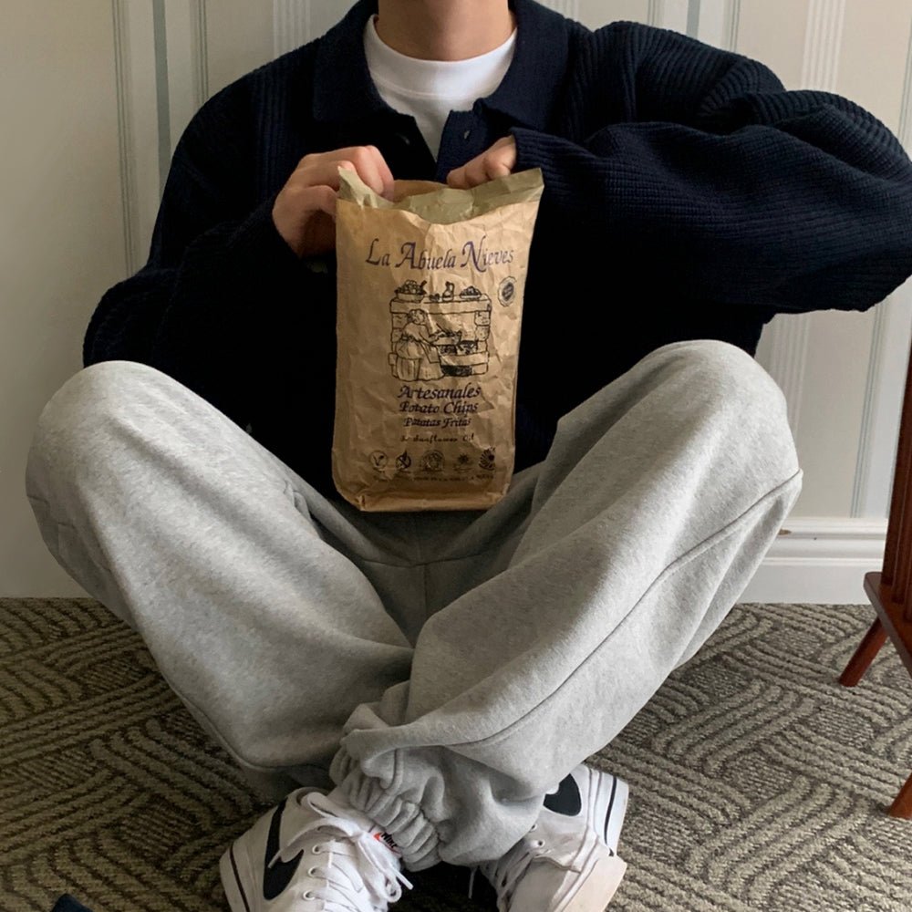 Polo knit cardigan