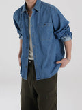 Retro wash denim shirt
