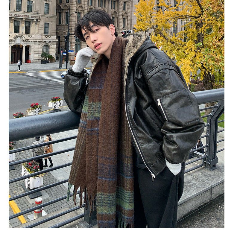 【リバーシブル】Reversible fur leather jacket