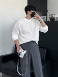 Round neck long sleeve T-shirt