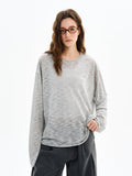 Sheer long-sleeved T-shirt