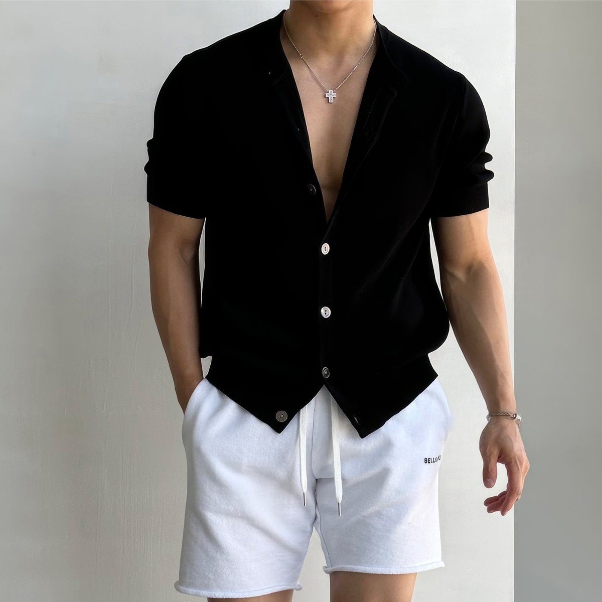 Short sleeve cardigan