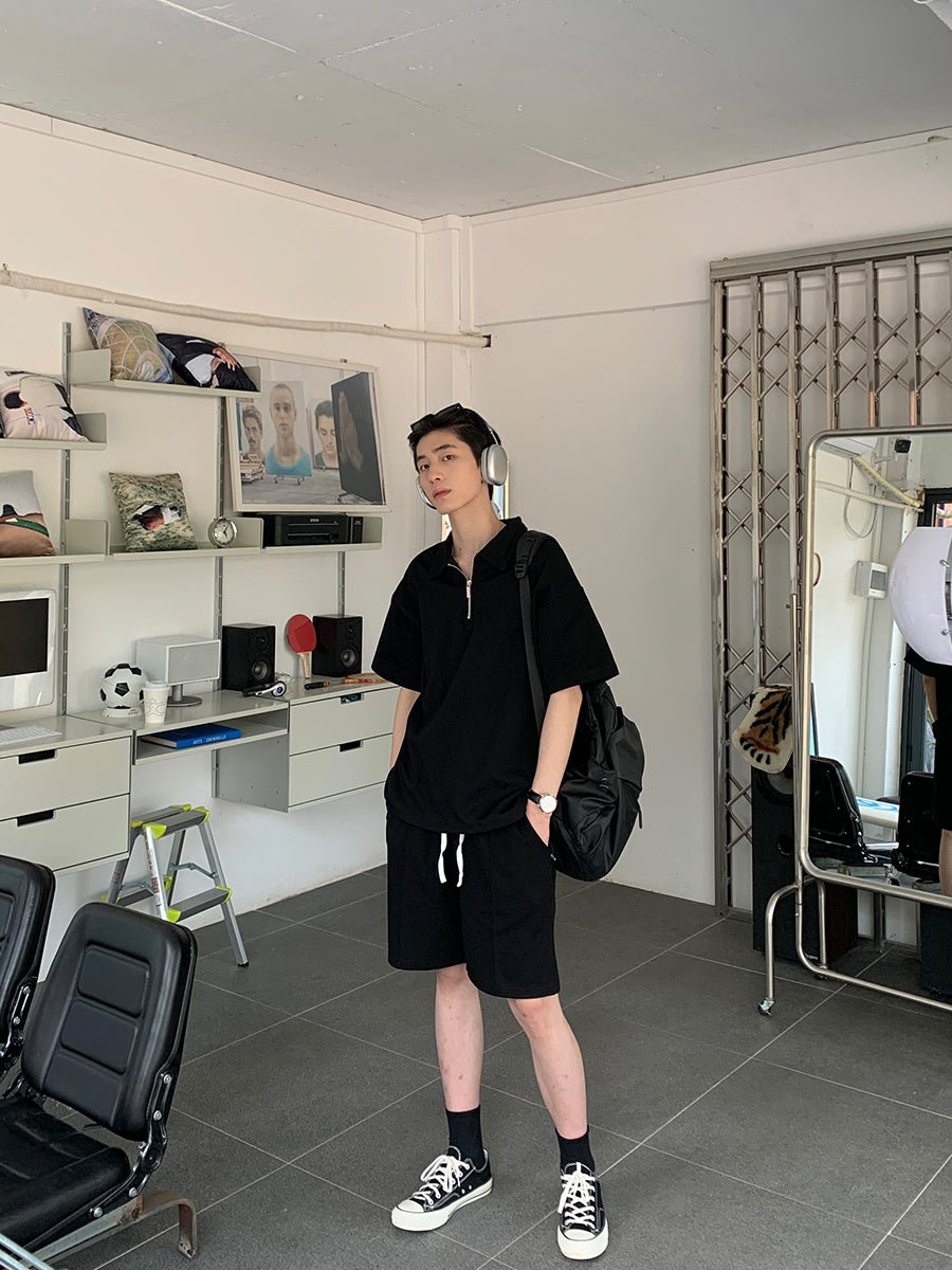 Short sleeve polo T-shirt setup