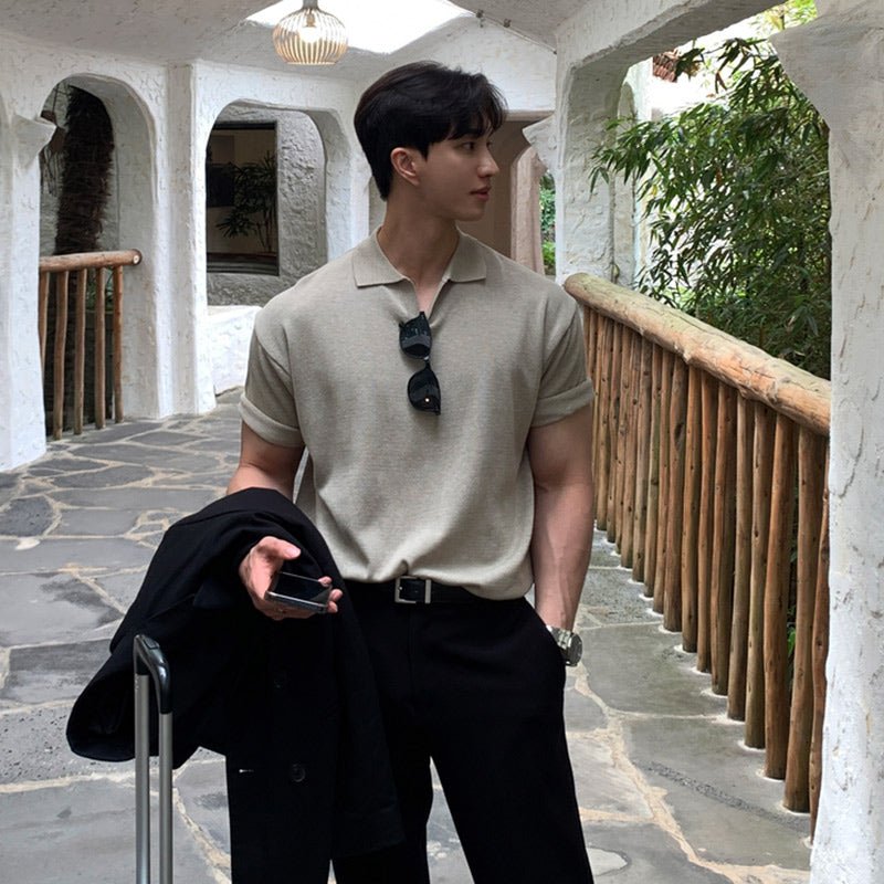 Short -sleeved polo shirt
