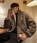 【リバーシブル】Stand collar reversible jacket