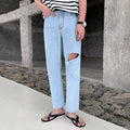 Straight damage jeans