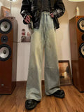 Straight denim pants