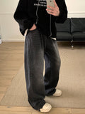 Straight wide loose denim pants