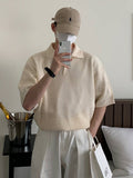 Summer knit polo shirt