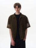 ワッフルパターンシャツ メンズ 半袖｜Waffle Pattern SHIRT